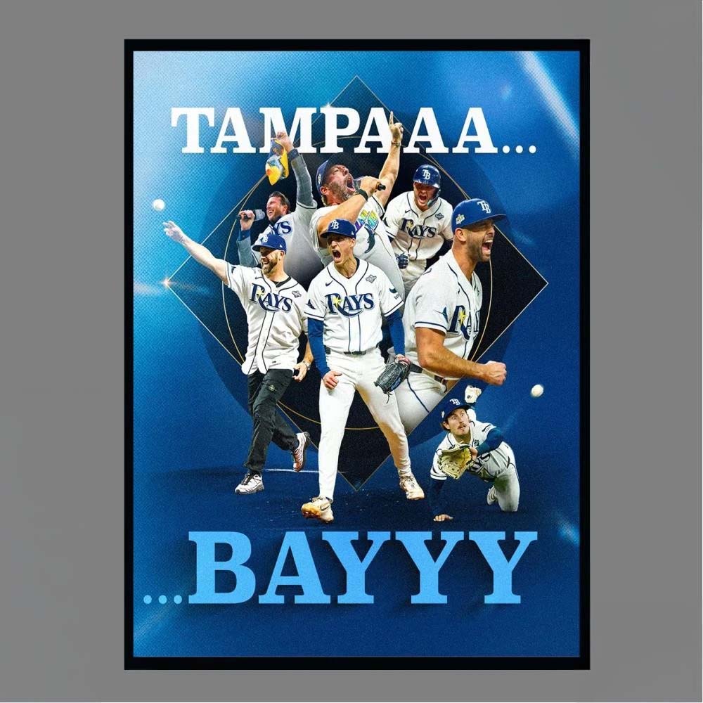 Tampa Bayyy Tampa Bay Rays Baseball Team Celebration Poster