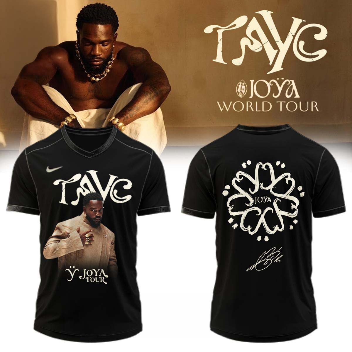 Tayc Joya Tour Black Graphic T-Shirt Best Gift for Fans