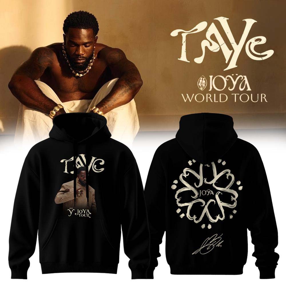 Tayc Joya World Tour 2026 Black Graphic Hoodie - Concert Merch Gift for Fans