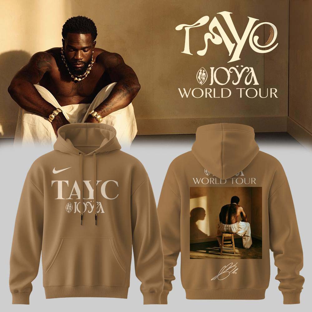 Tayc Joya World Tour 2026 Brown Hoodie - Gift Idea for Fans