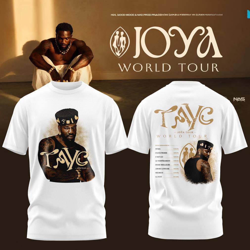 Tayc Joya World Tour 2026 White Concert T Shirt
