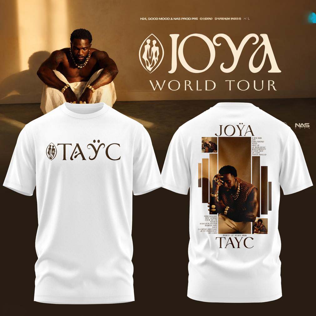 Tayc White 2026 Music Tour Fan T Shirt