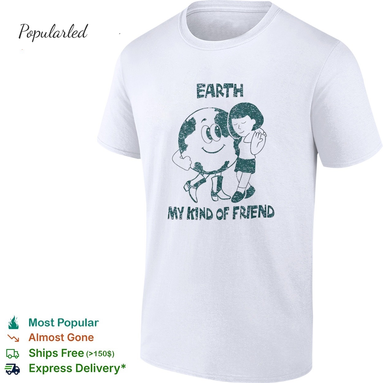 Taylor Dearden wearing earth my kind of friend shirt