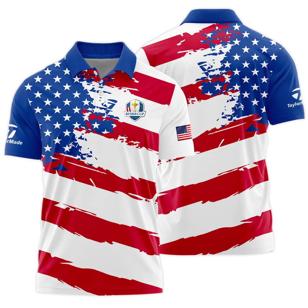 TaylorMade Ryder Cup 2026 Polo Shirt American Flag Design Golf Merch Epic Birthday Surprise for a GolfLoving Dad 2026