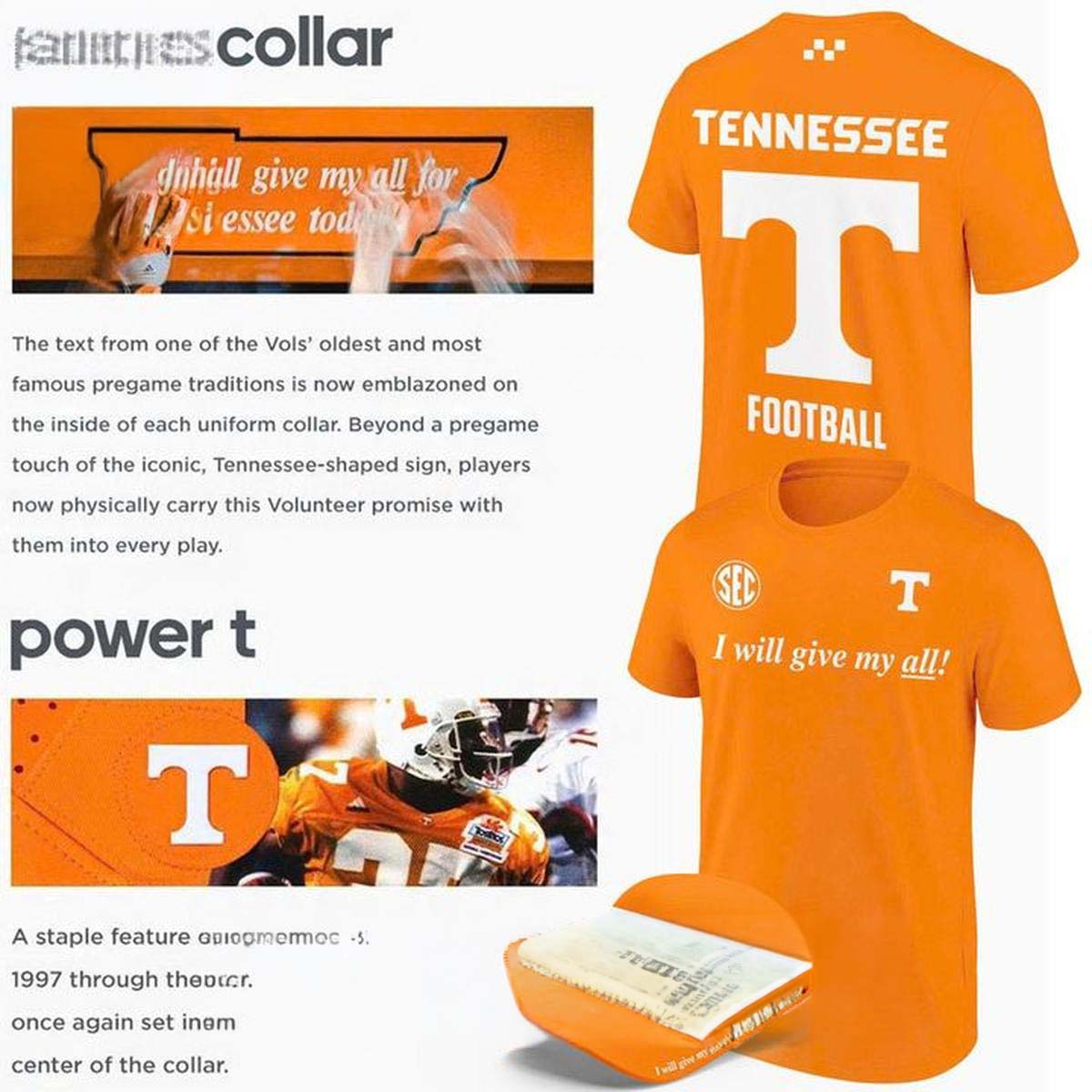 Tennessee Volunteers I Will Give My All Orange T-Shirt - Best Gift for Fans