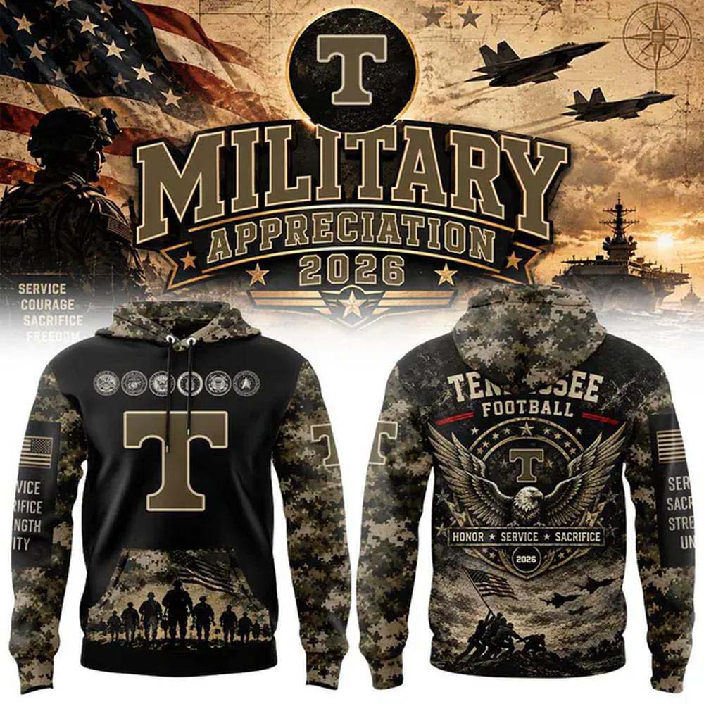 Tennessee Volunteers Military Appreciation 2026 Pullover Hoodie