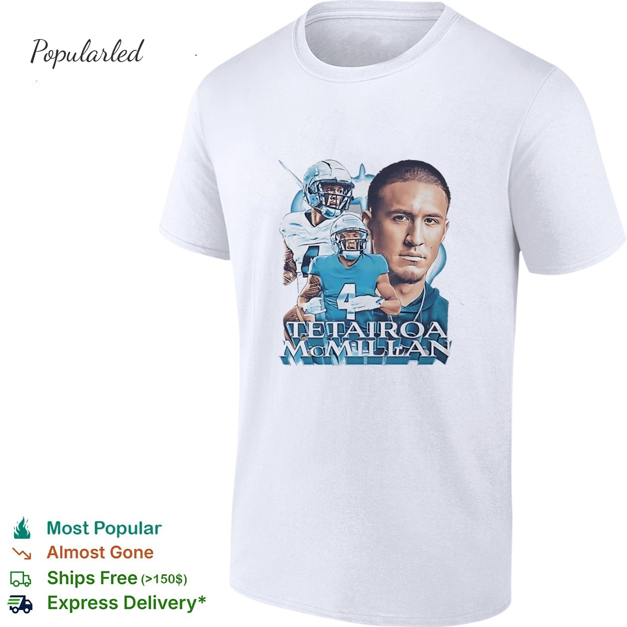 Tet McMillan 4 of Carolina Panthers graphic shirt