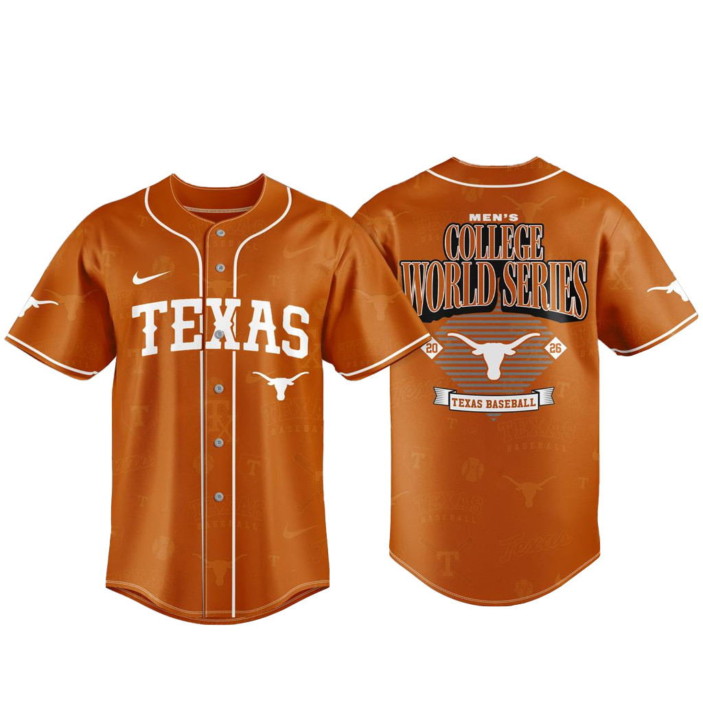 Texas Longhorns Omaha Bound 2026 College World Series Baseball Jersey