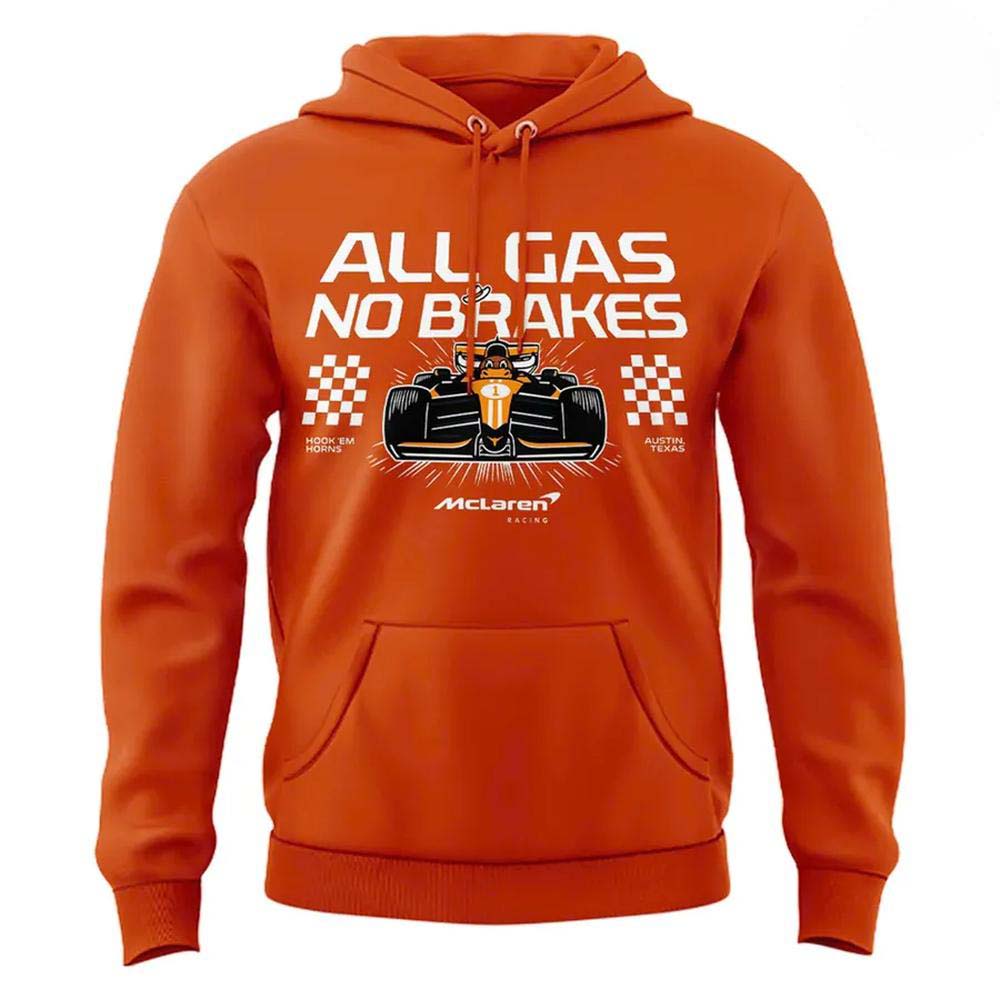 Texas Longhorns x McLaren Racing Hook Em Horns 2026 Orange Hoodie - Image 2