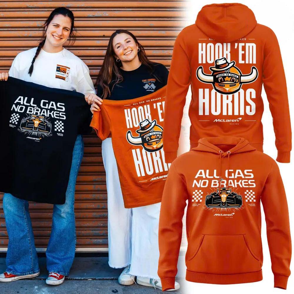 Texas Longhorns x McLaren Racing Hook Em Horns 2026 Orange Hoodie