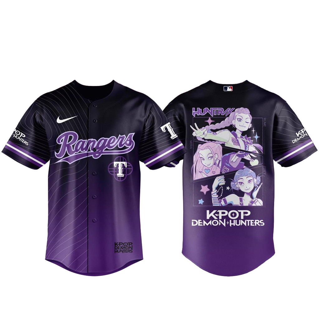 Texas Rangers K-Pop Demon Hunters 2026 Game On Baseball Jersey
