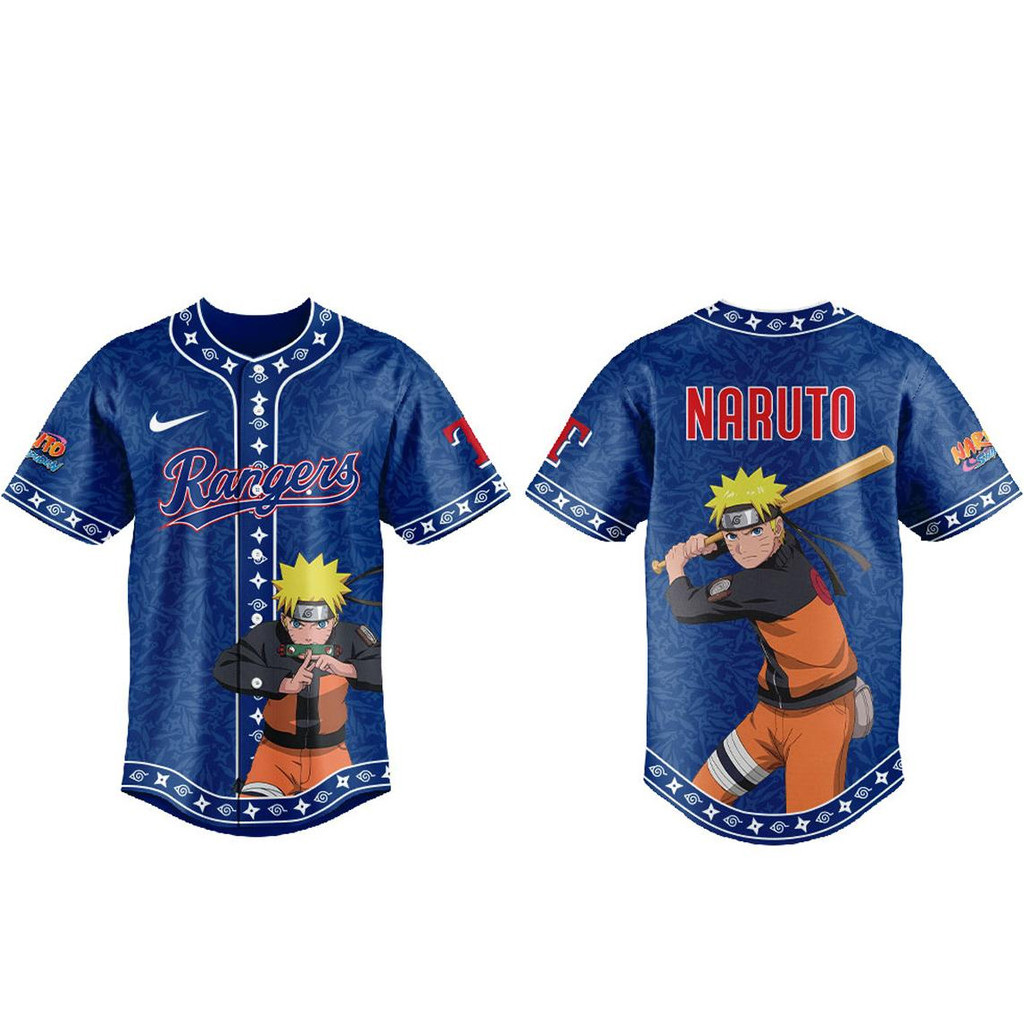 Texas Rangers Naruto Ninja Legend Night Baseball Jersey 2026