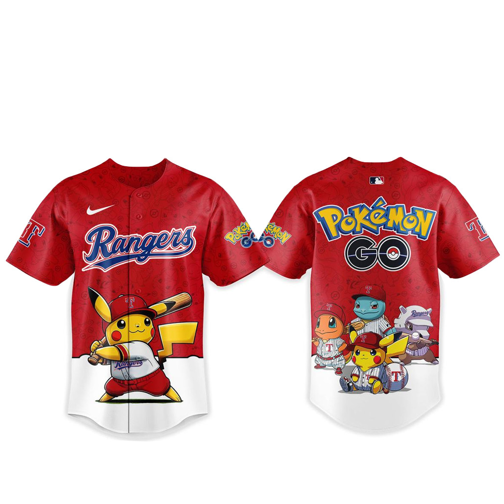 Texas Rangers Pokmon GO Night 2026 Baseball Jersey