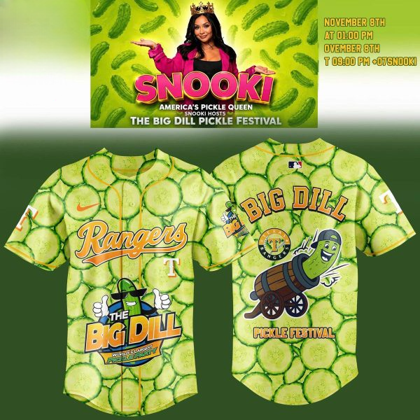Texas Rangers x Big Dill Pickle Festival 2026 Baseball Jersey Apparel 1 - Unicasport Texas Rangers x Big Dill Pickle Festival 2026 Baseball Jersey Apparel
