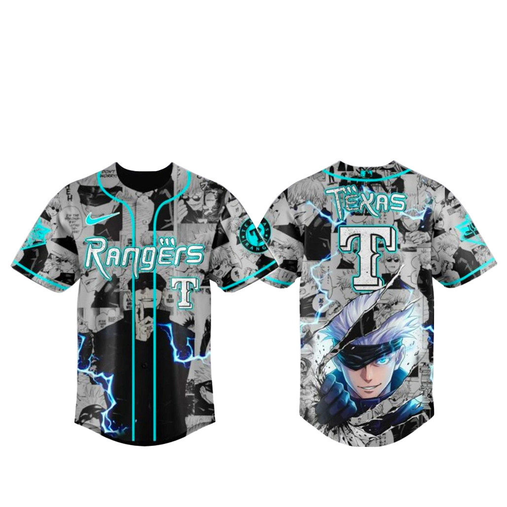 Texas Rangers x Jujutes Kaisen Infinite Void Baseball Jersey