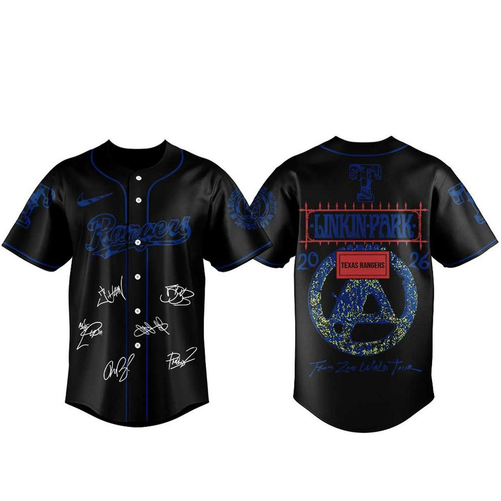 Texas Rangers x Linkin Park From Zero World Tour 2026 Baseball Jersey