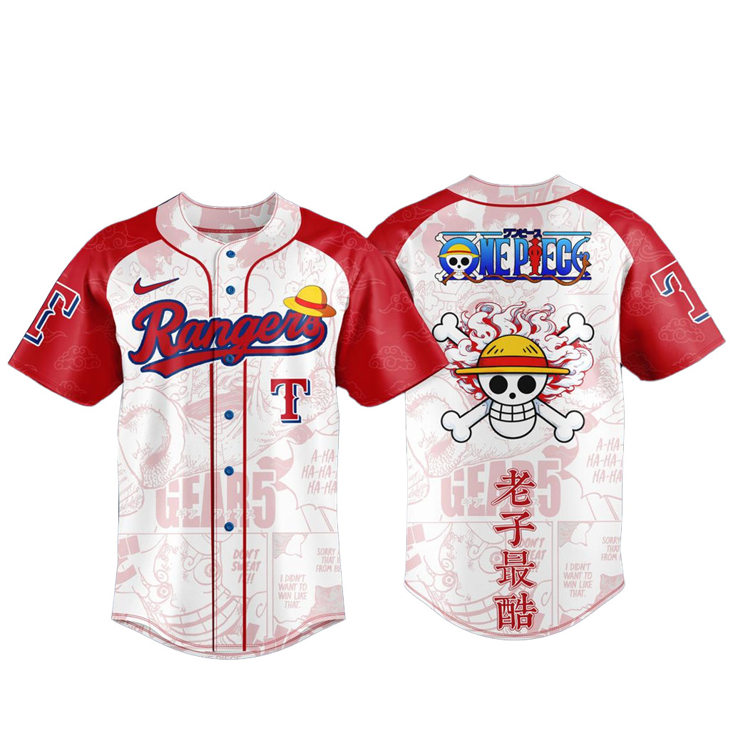 Texas Rangers x One Piece Night 2026 Baseball Jersey