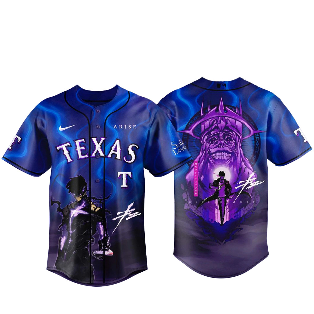 Texas Rangers x Solo Leveling Night 2026 Baseball Jersey Version 1