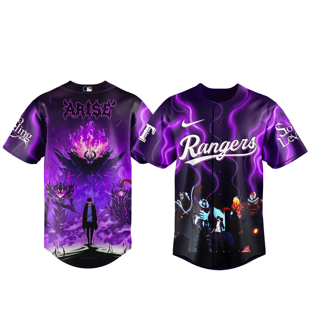 Texas Rangers x Solo Leveling Night 2026 Baseball Jersey Version 4