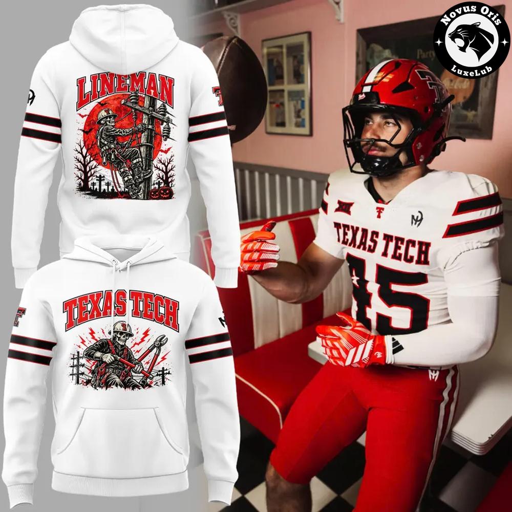 Texas Tech Red Raiders Lineman Halloween 2026 Pullover Hoodie 1 - Unicasport Texas Tech Red Raiders Lineman Halloween 2026 Pullover Hoodie