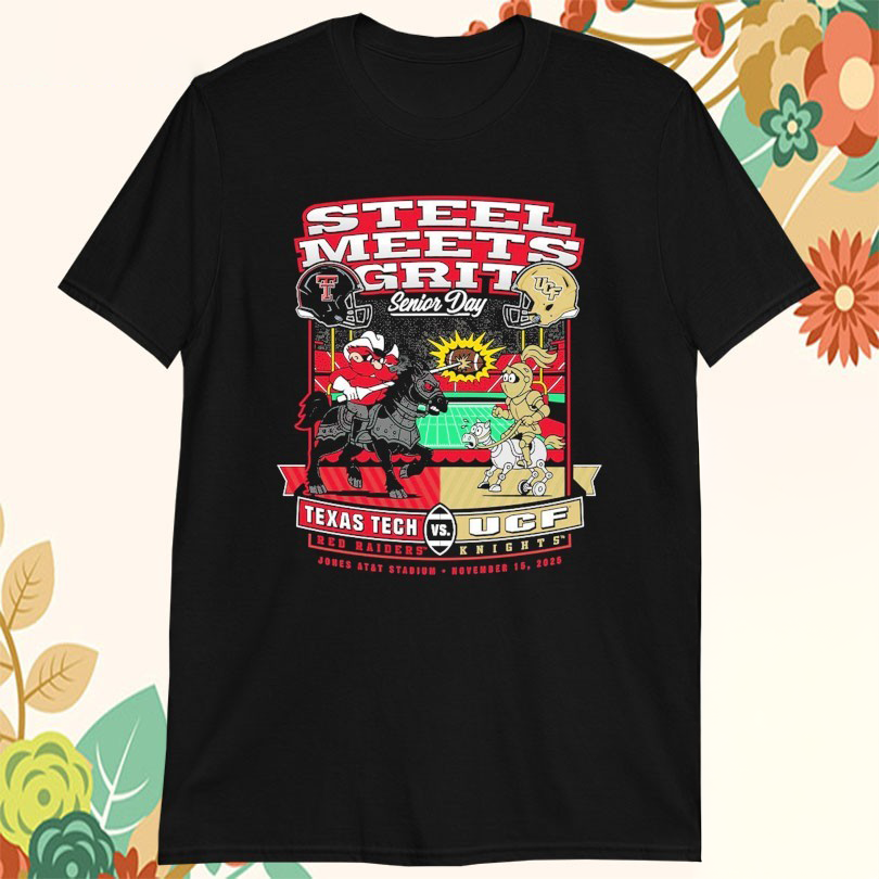 Texas Tech Red Raiders vs UCF Knights Steel Meets Grit Senior Day Jones ATT Stadium November 15 2025 Mascot Tshirts
