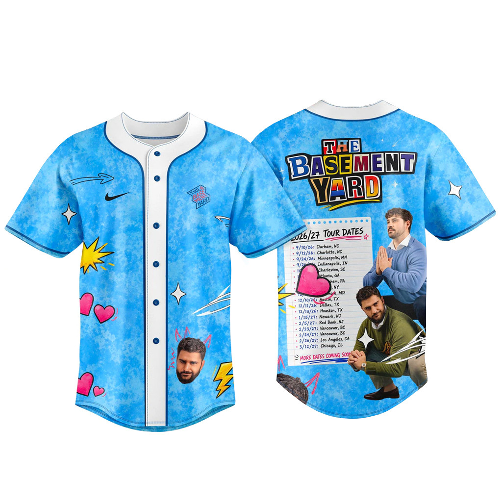 The Basement Yard Live 2026 Tour Date Baseball Jersey