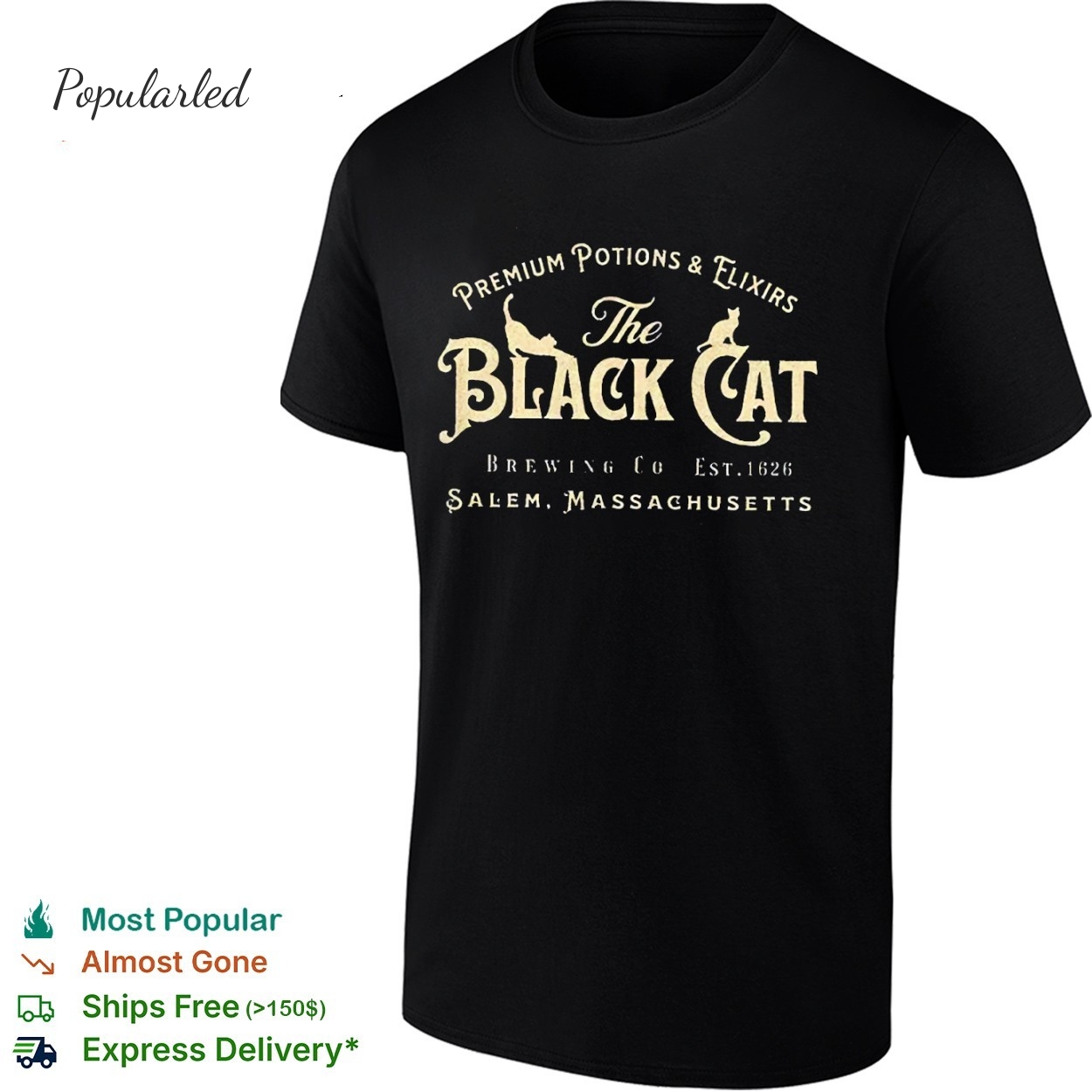 The Black Cat Premium Potions and elixirs Salem Massachusetts shirt