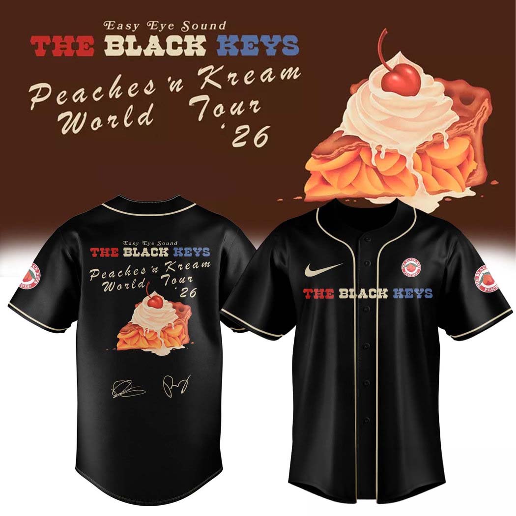 The Black Keys Peaches n Kream World Tour 2026 Signed Jersey 1 - Unicasport The Black Keys Peaches n Kream World Tour 2026 Signed Jersey
