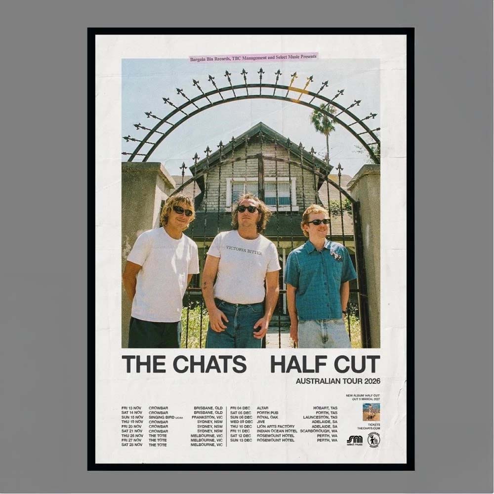 The Chats Half Cut Australian Tour 2026 Poster