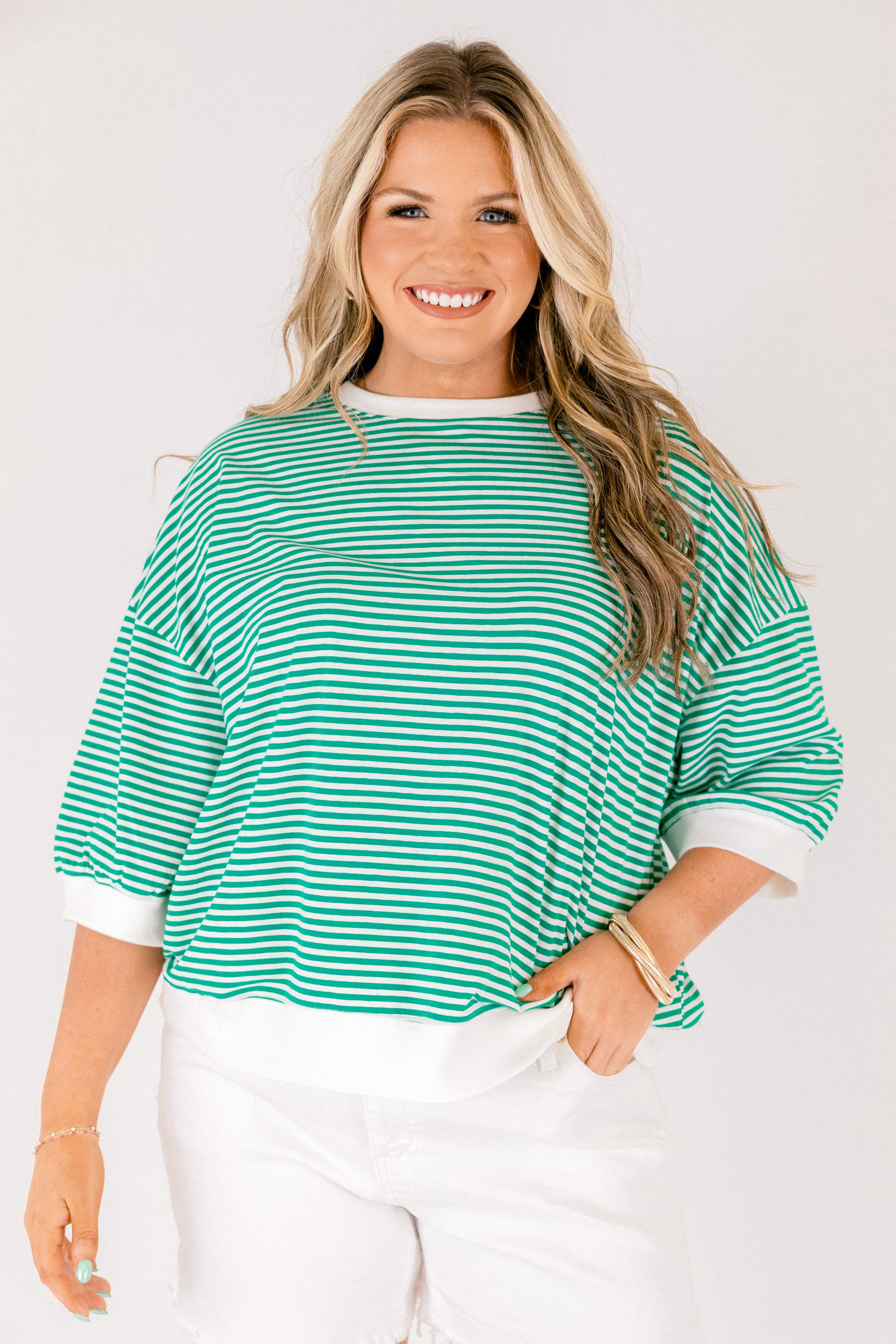 The Classic Coastline Top, Kelly Green