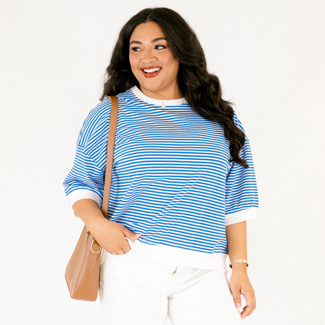 The Classic Coastline Top, Ocean Blue 7 The Classic Coastline Top, Ocean Blue - Image 7