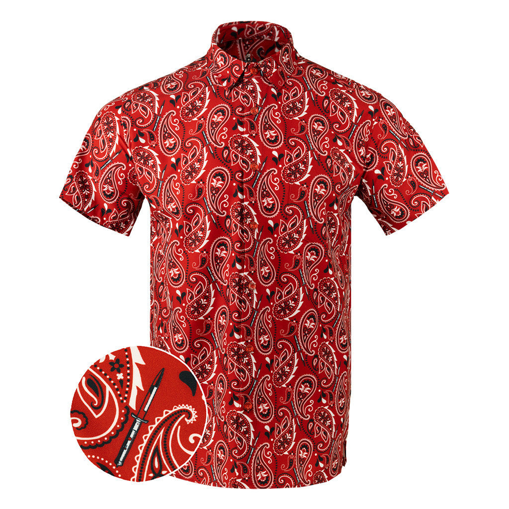 The Club Button Down Shirt Tactical Shirt Hawaii Style Best Gifts For Gun Lovers