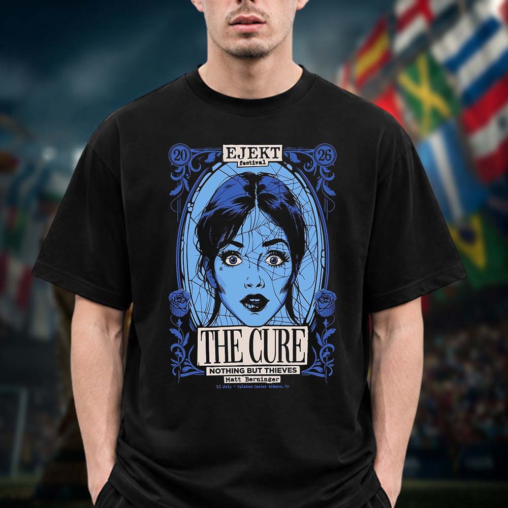 The Cure Event Poster Ejekt Festival 2026 At Telekom Center Athens In Athens GR On July 15 2026 Unisex T Shirt