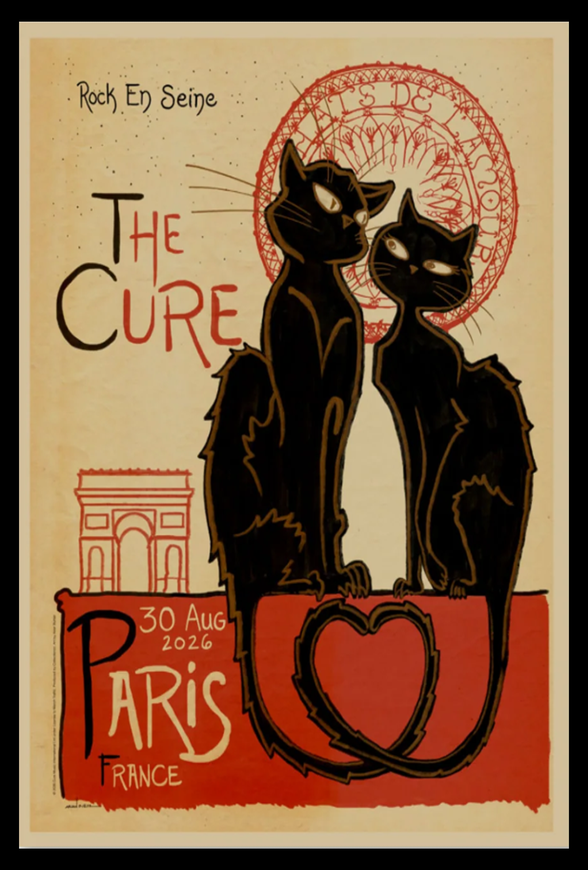 the cure paris france 2026 poster merch BLX34 - merchtourboutique