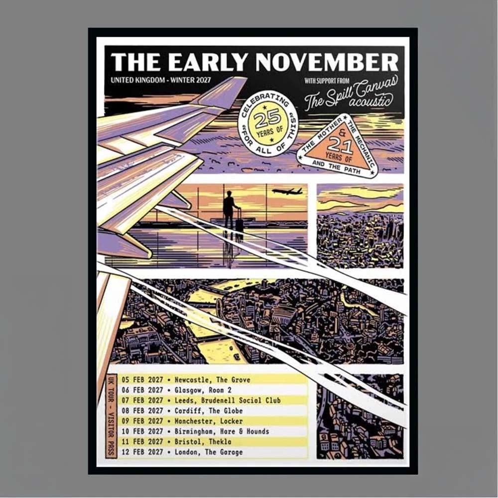 The Early November United Kingdom Winter 2027 Tour Poster