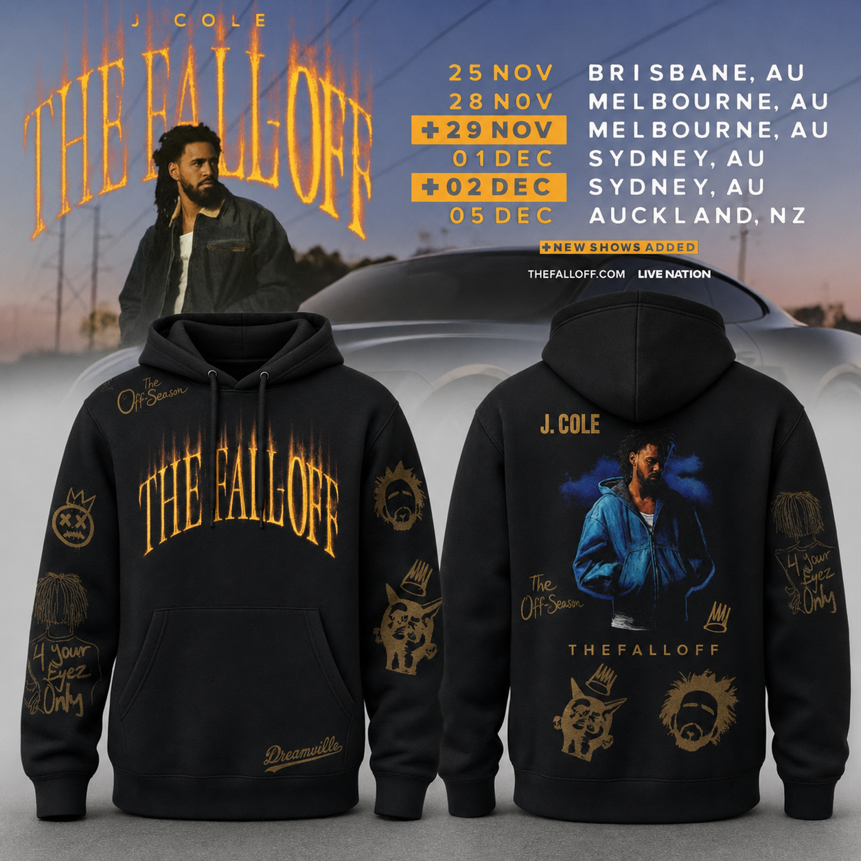 The Fall Off Special Blue Tour Hoodie Hip Hop Gift
