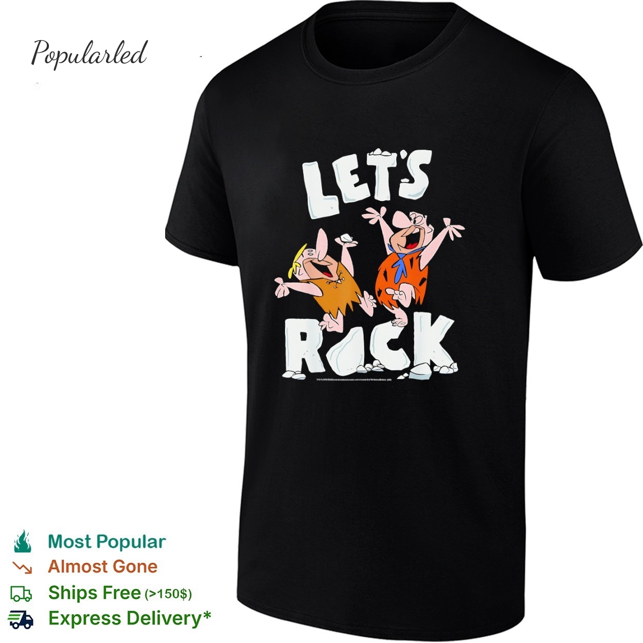 The Flintstones Fred and Barney Lets Rock shirt