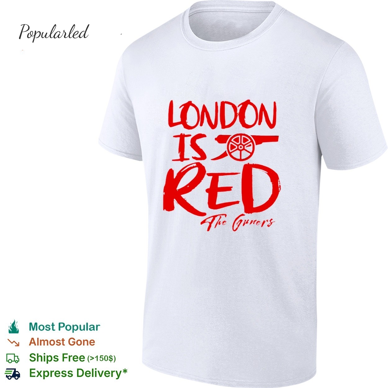 The Gunners Arsenal london is red shirt