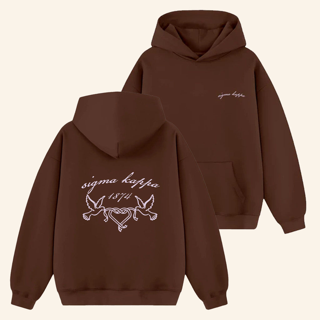 The Hang Loose Hut Merch Sigma Kappa Dove Love Sorority Hoodie Gifts For Sister