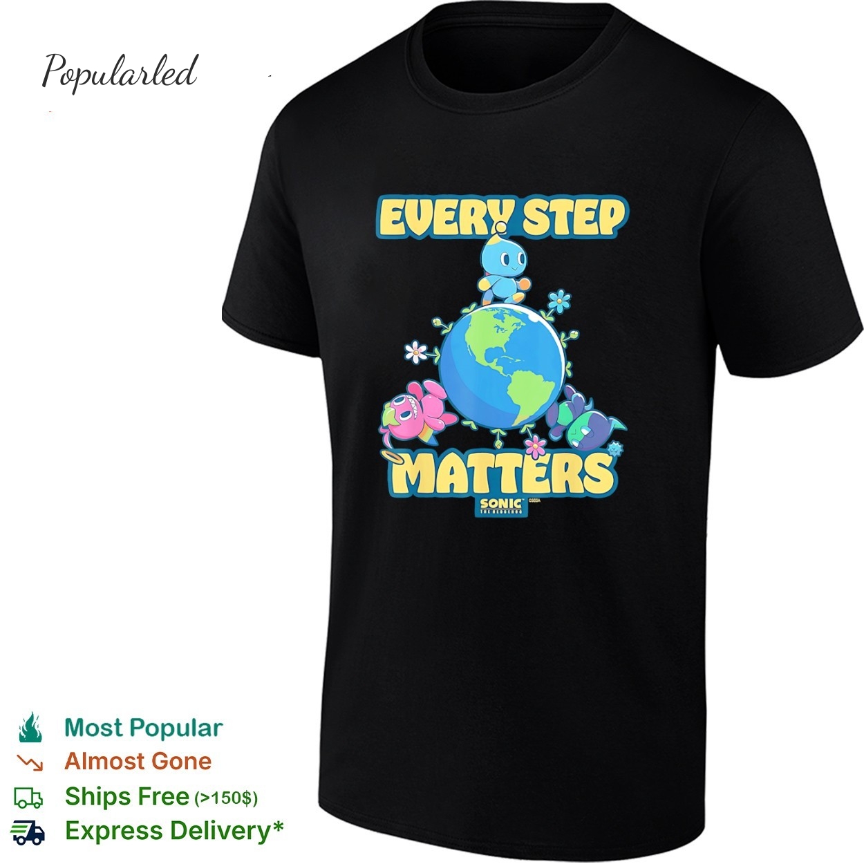 The Hedgehog Chao Earth Day Every Step Matters shirt