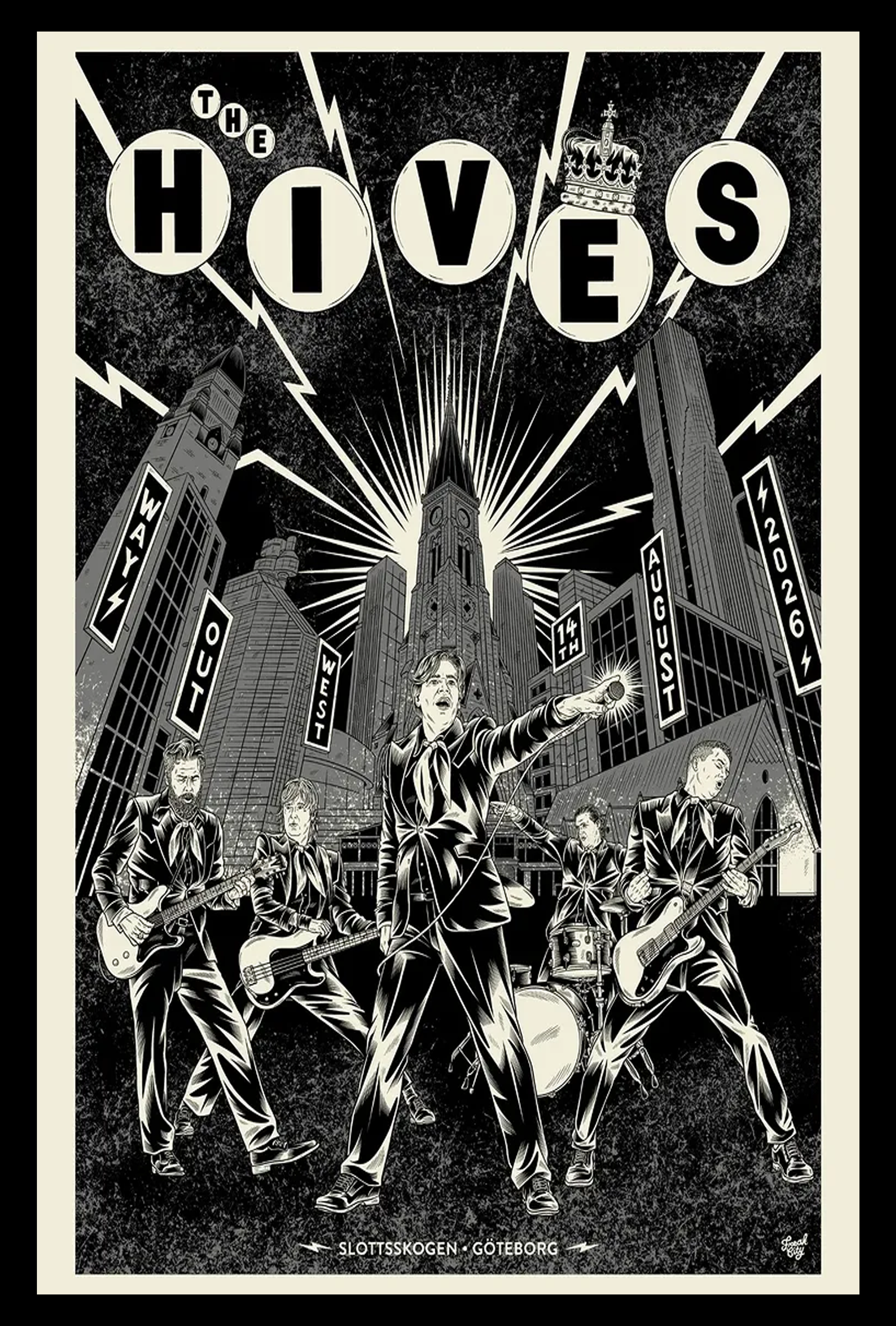 The Hives Aug 14 2026 Slottsskogen Goteborg Sweden Poster Limited Merch