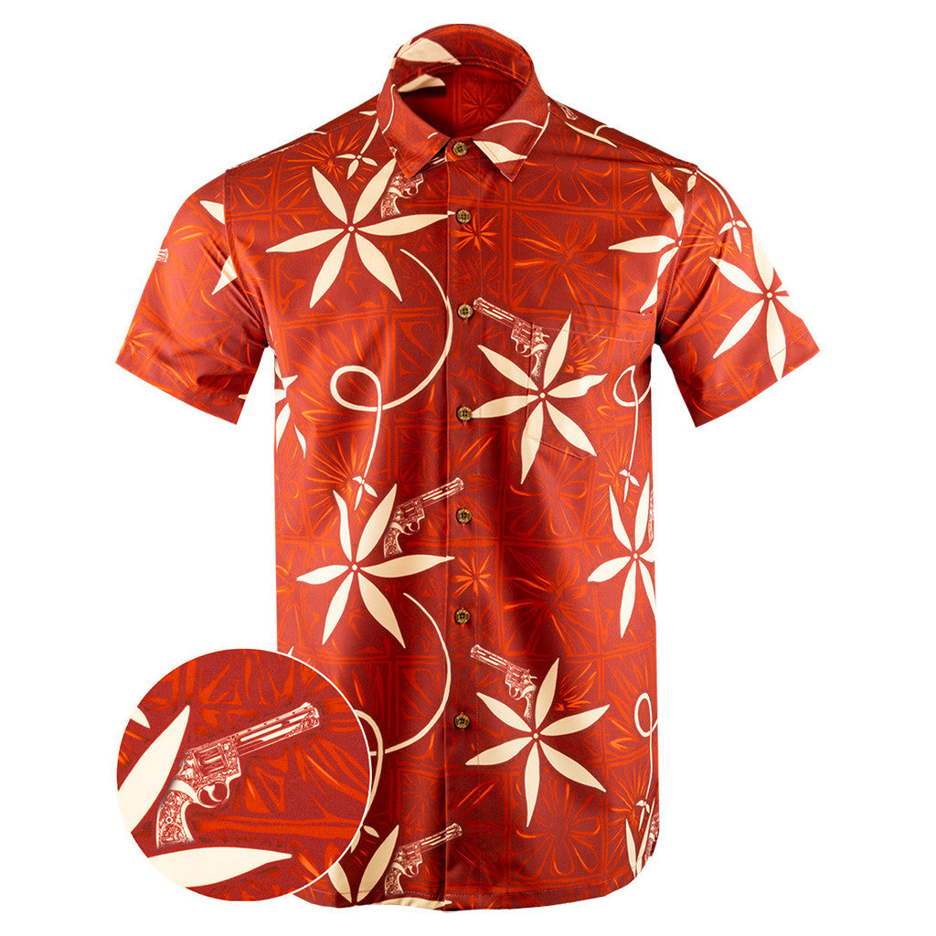 The King Button Down Shirt Tactical Aloha Shirt Present For Gun Lovers