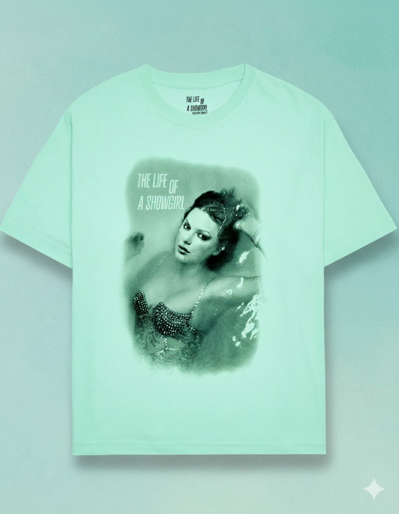 The Life of a Showgirl Mint T-Shirt, Taylor Swift Merch 2025