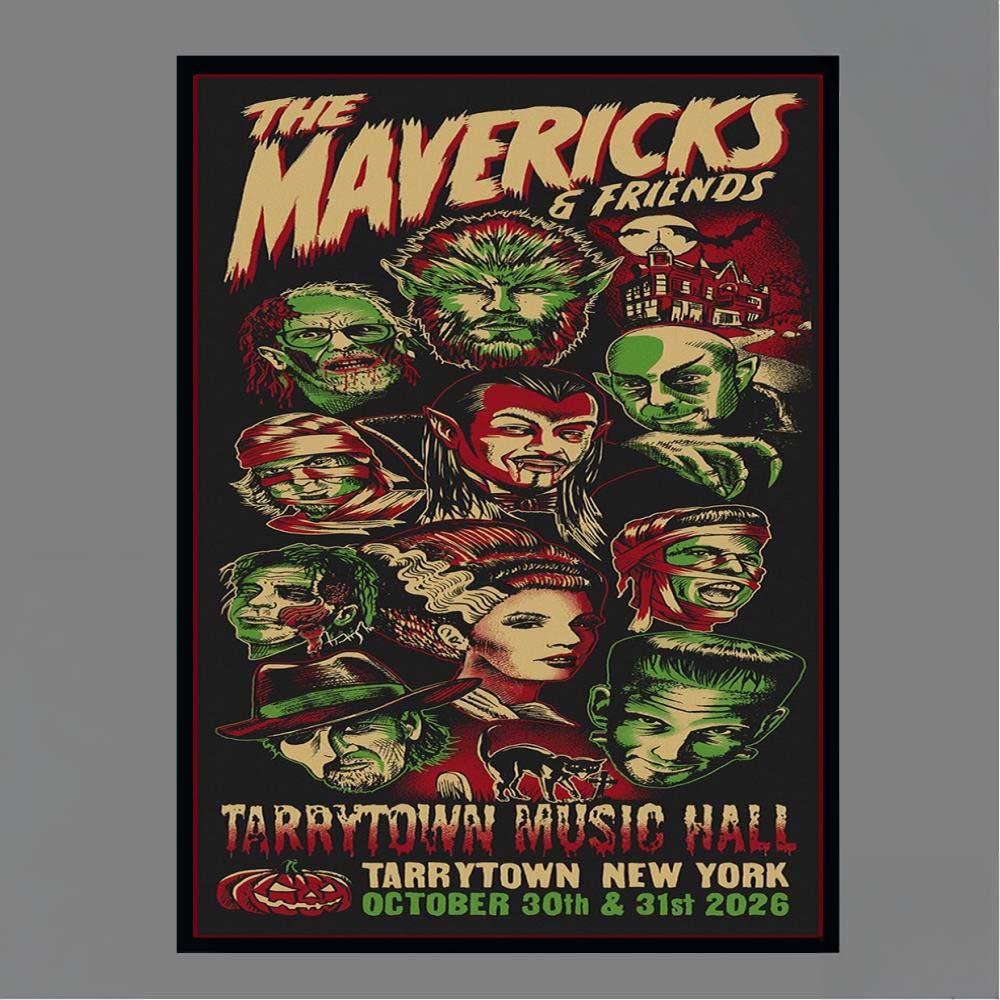 The Mavericks Friends Tarrytown Music Hall Tarrytown New York October 30th 31st 2026 Concert Wall Art Print Poster