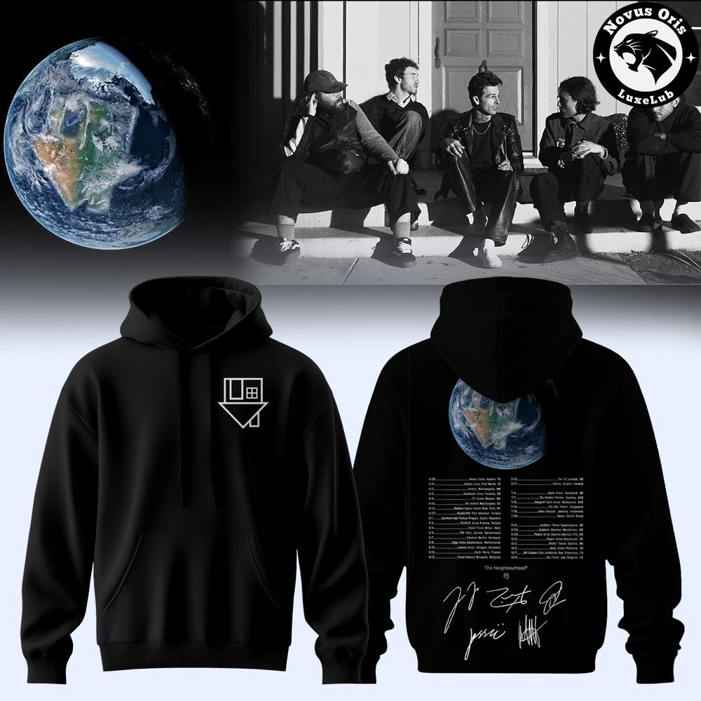 The Neighbourhood The World Tour 2026 Black Pullover Hoodie 1 - Unicasport The Neighbourhood The World Tour 2026 Black Pullover Hoodie