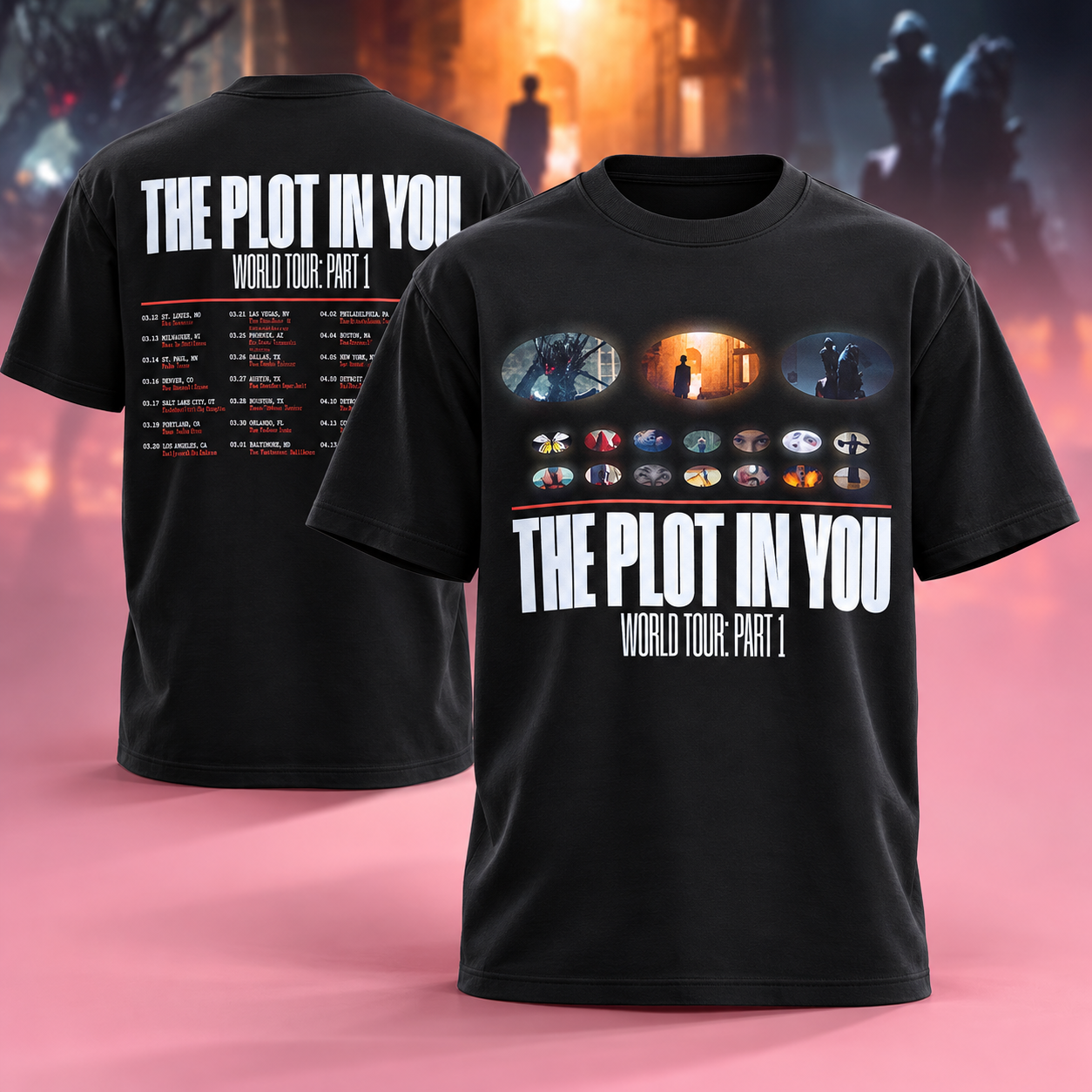The Plot In You World Tour Part 1 2026 2027 North America Schedule Dates Two Sided TShirt
