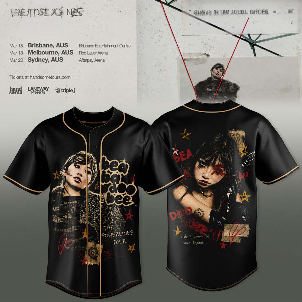 The Powerlines Tour 2026 Portrait Collage Black Gold Baseball Jersey 1 - Unicasport The Powerlines Tour 2026 Portrait Collage Black Gold Baseball Jersey