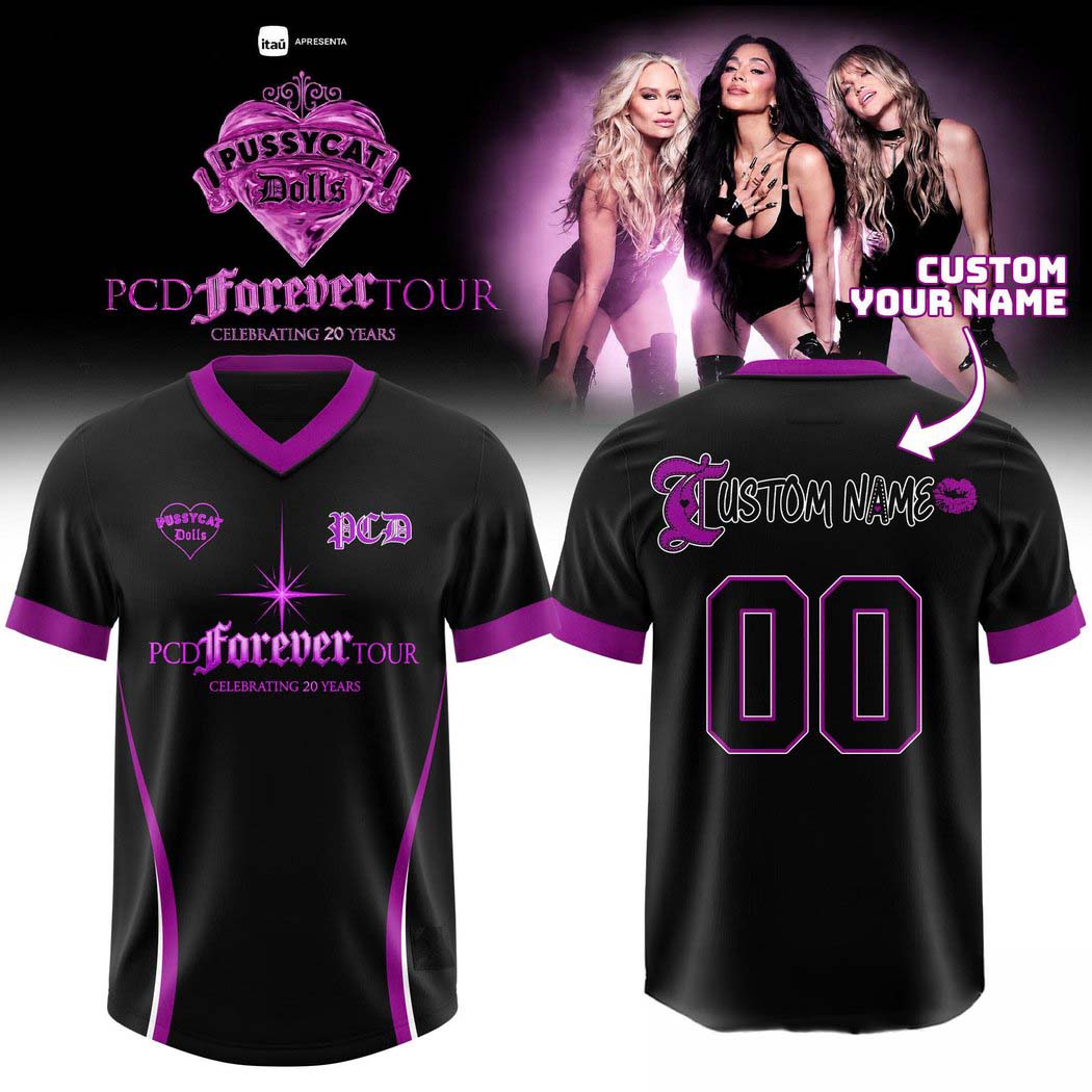 The Pussycat Dolls PCD Forever Tour Black Personalized Football Jersey 1 - Unicasport The Pussycat Dolls PCD Forever Tour Black Personalized Football Jersey