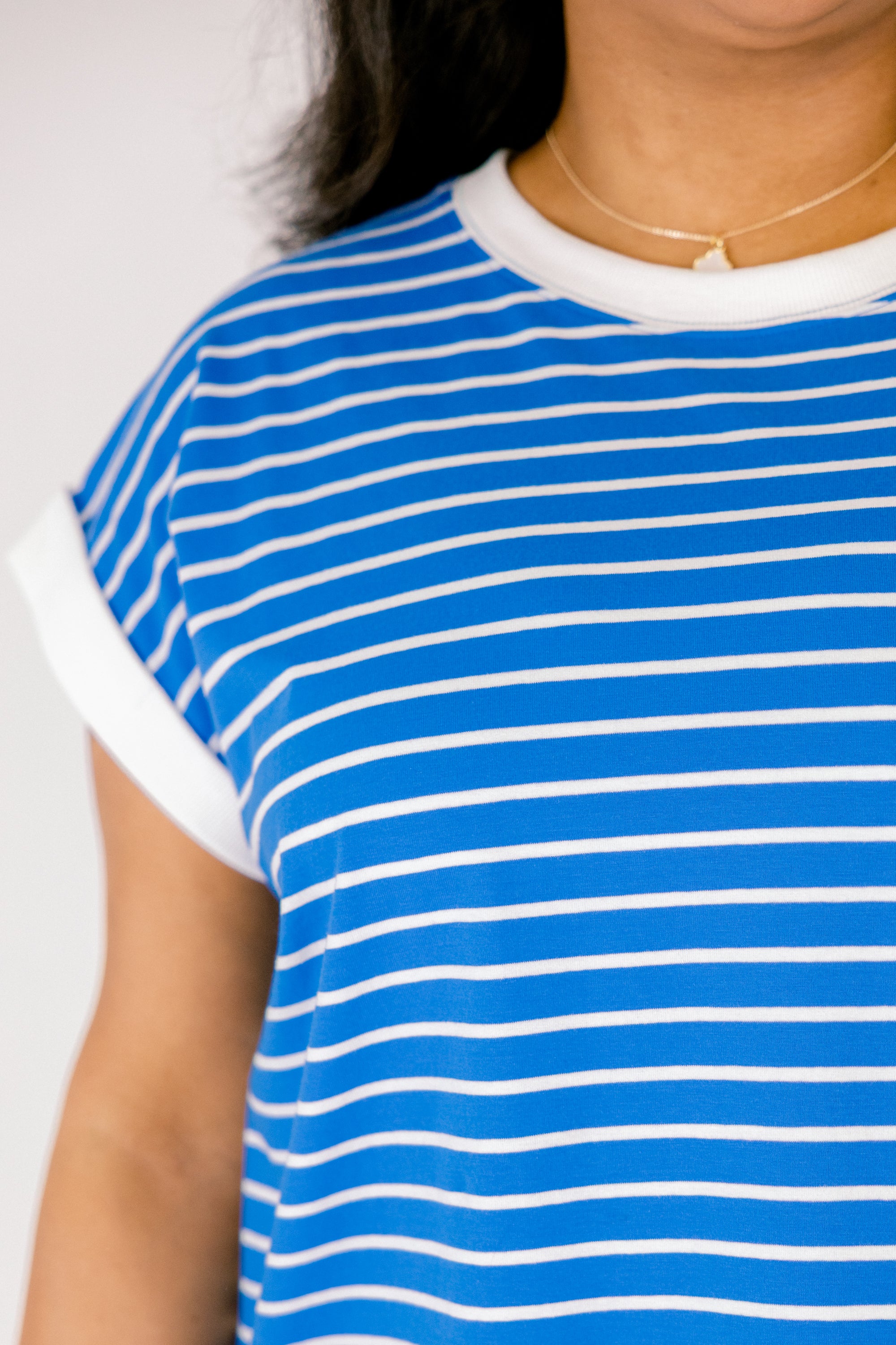 The Savannah Stroll Striped Tee, Ocean Blue 4 The Savannah Stroll Striped Tee, Ocean Blue - Image 4