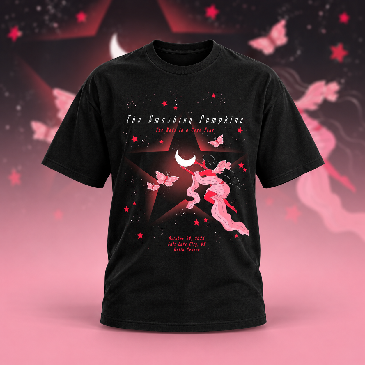 The Smashing Pumpkins Salt Lake City UT Event Poster At Delta Center In Salt Lake City UT On October 29 2026 Moon Fairy Unisex TShirt